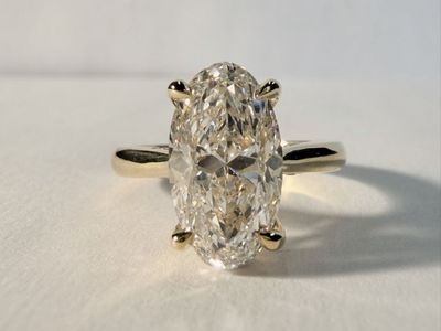 Moval Cut Lab Grown Diamond Ring