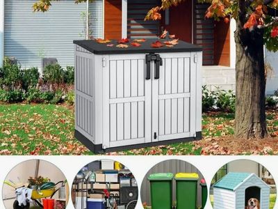 YITAHOME 36 cu ft Outdoor Lockable Resin Storage Shed Tool Shed- New