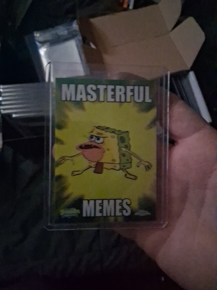 masterful meams spongebob card