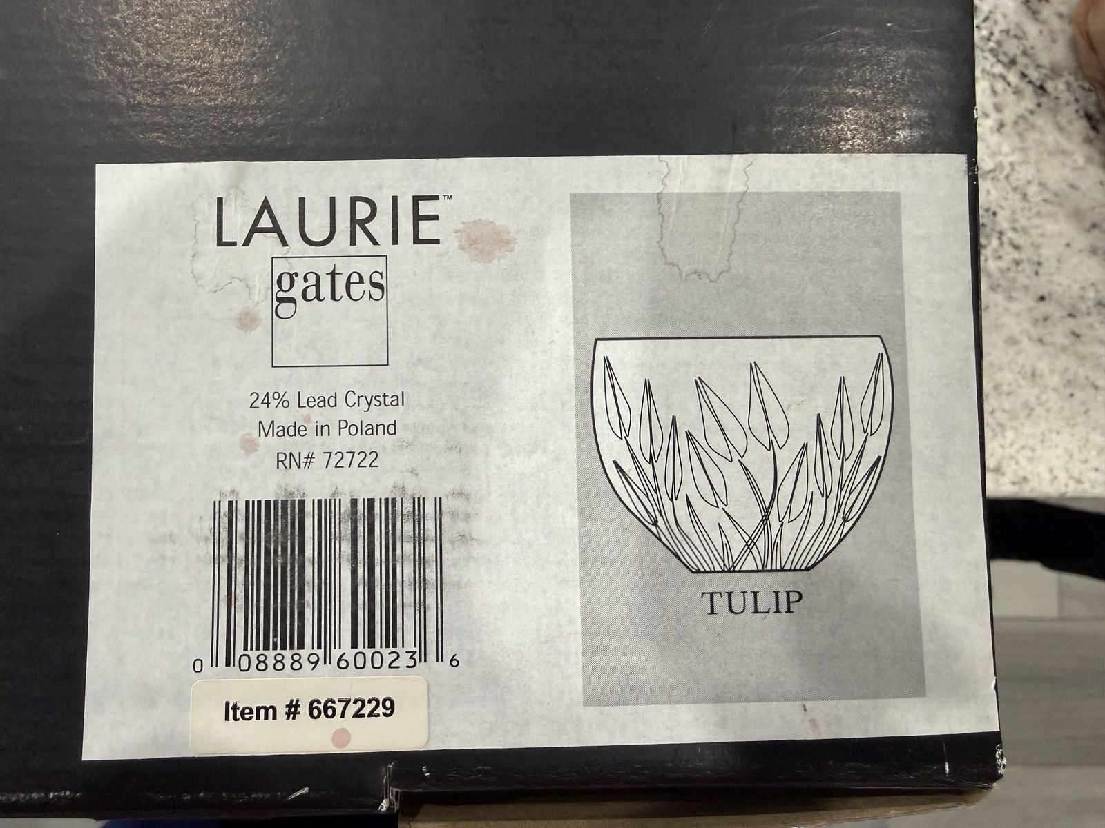 Vintage Laurie Gates Lead Crystal Bowl