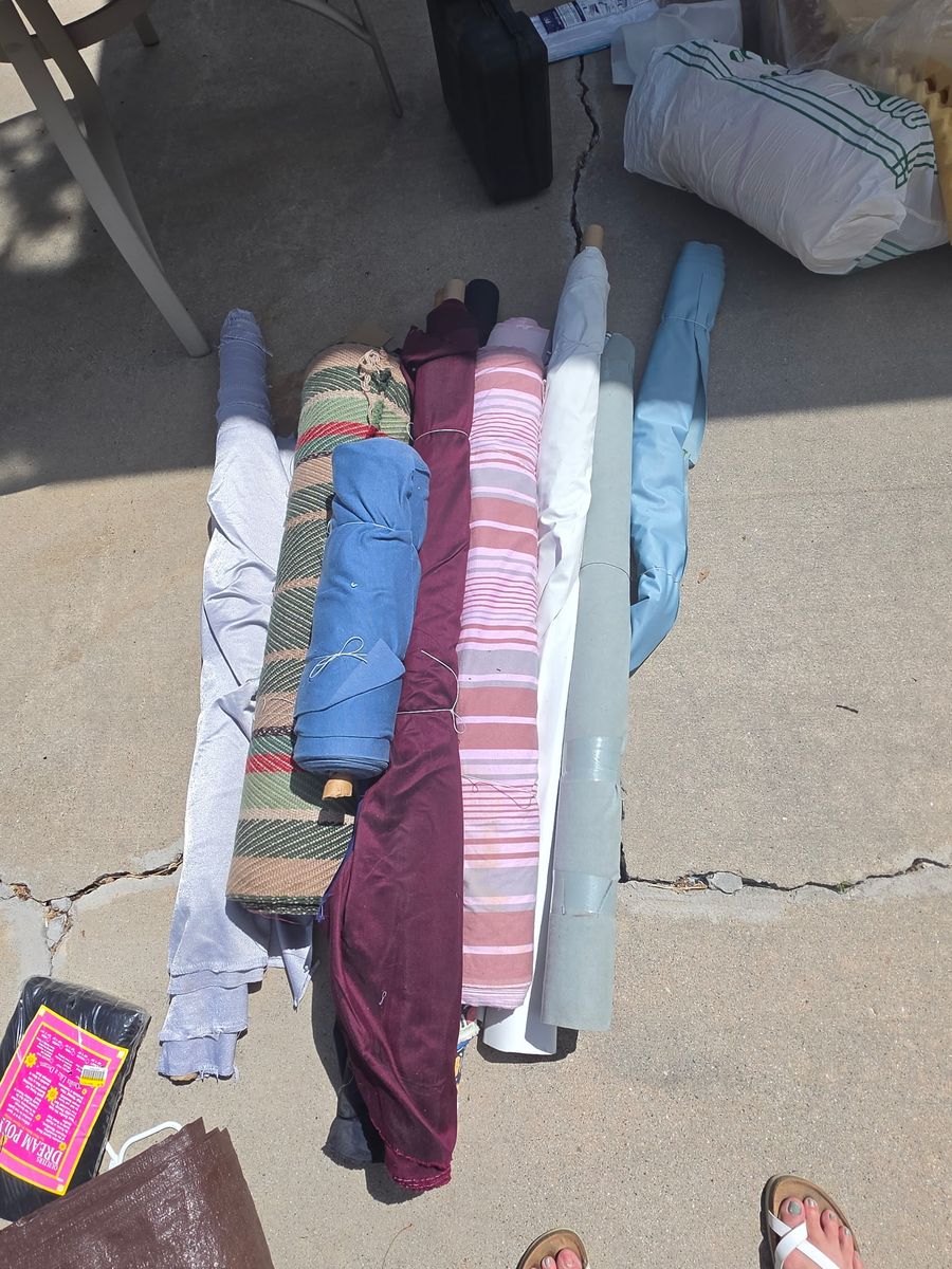MASSIVE Crafter / Seamstress Estate Stash - Fabric, Batting, Notions (Must Take All!)