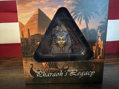 Pharaoh's Legacy 100g Copper King Tut Triangle Coin - Ancient Egypt Collectible Art