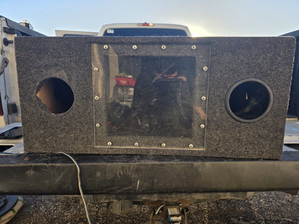 Subwoofer Box Car Audio Enclosure with Clear Panel - Universal Fit