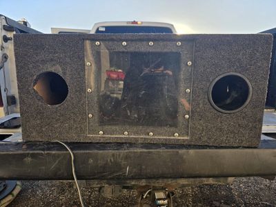 Subwoofer Box Car Audio Enclosure with Clear Panel - Universal Fit