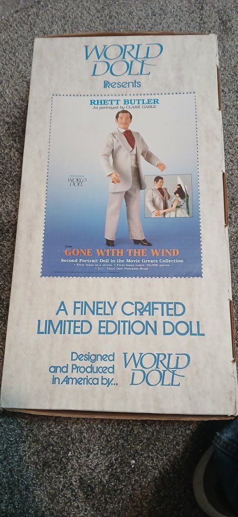 World Doll Gone With The Wind Rhett Butler Clark Gable Limited Edition Doll