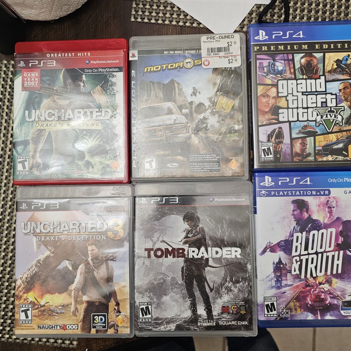 6 games, ps3 and ps4