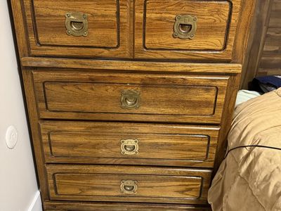 Solid Wood 5-Drawer Dresser - 34" W x 18" D x 42.5" H - Spacious Storage