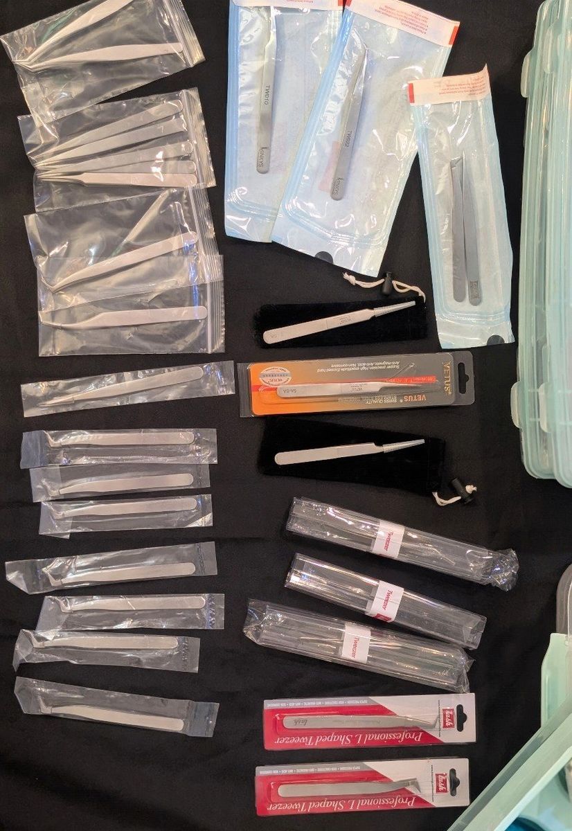 Bulk Lot Professional Eyelash Extension Tweezers 
