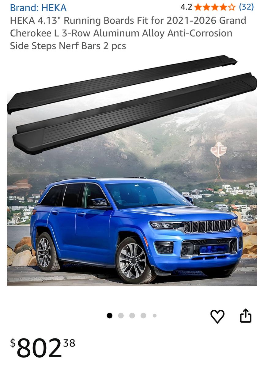 Running Boards Fit for 2021-2026 Grand Cherokee L