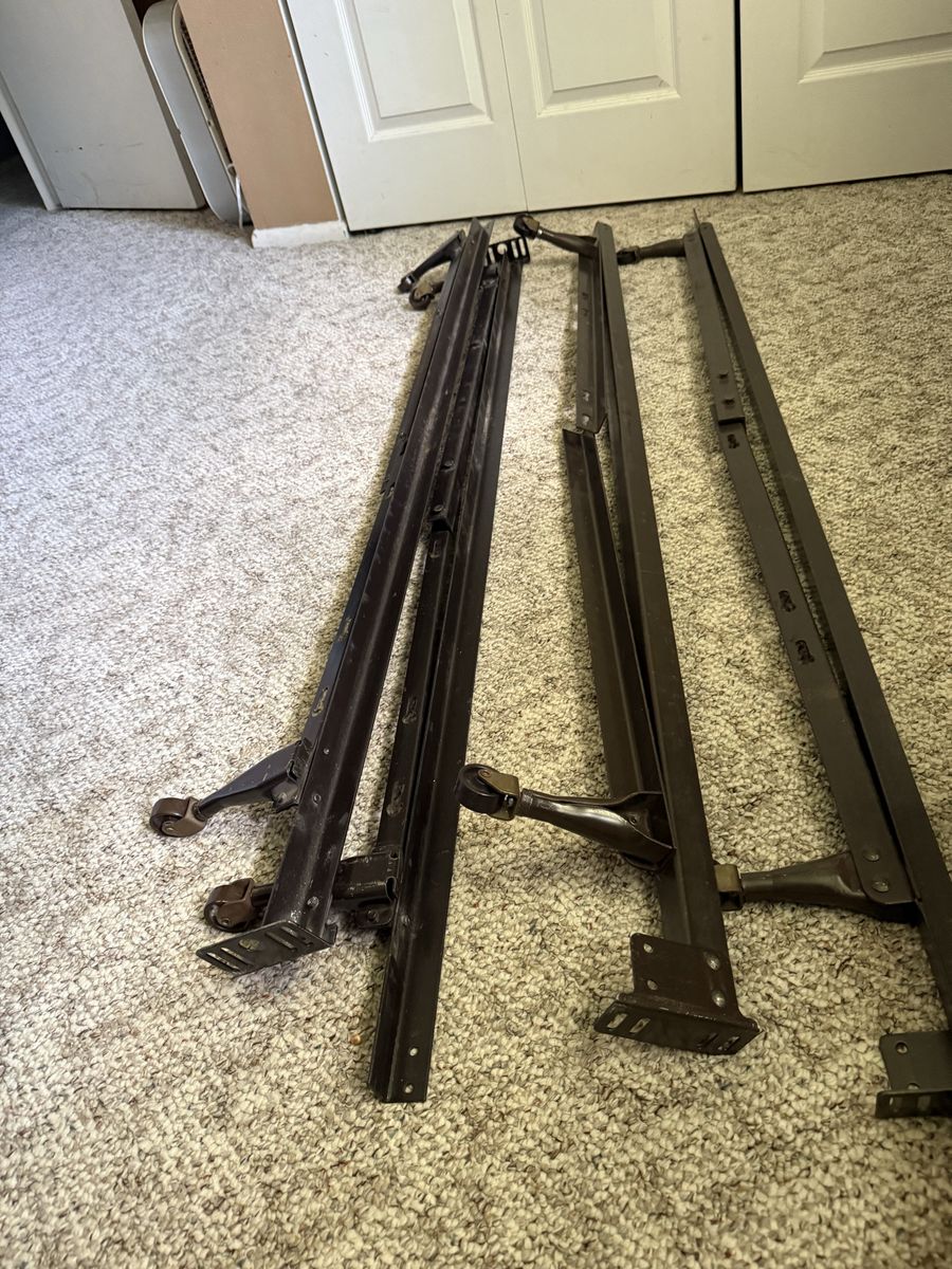 Twin iron bed frames. (2 sets) 