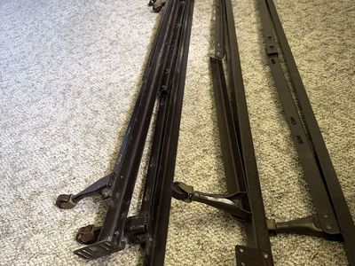 Twin iron bed frames. (2 sets)