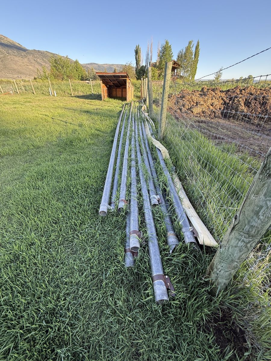 4” Irrigation Pipes and Sprinklers