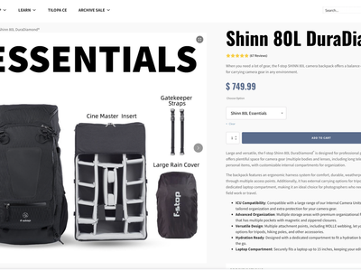 FStop Shinn 80L Camera Back Pack