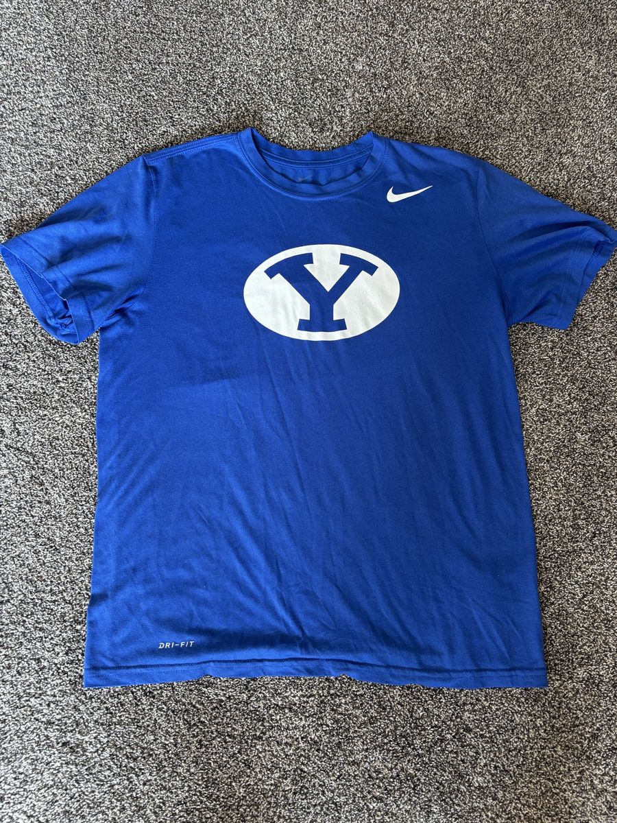Nike Dri-Fit Men's Blue BYU Shirt- Size M