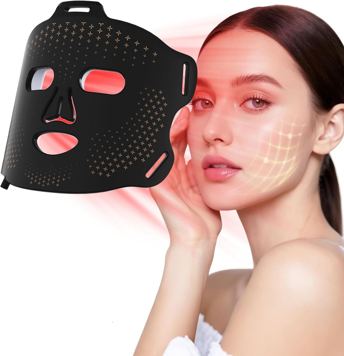 NEW FSA Red Light Therapy for Face 2000mAh Rechargeable Portable 96*3 LEDs,Timer Function,4 Mode Light for Anti-Aging