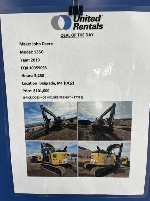 JOHN DEERE 135G 2019