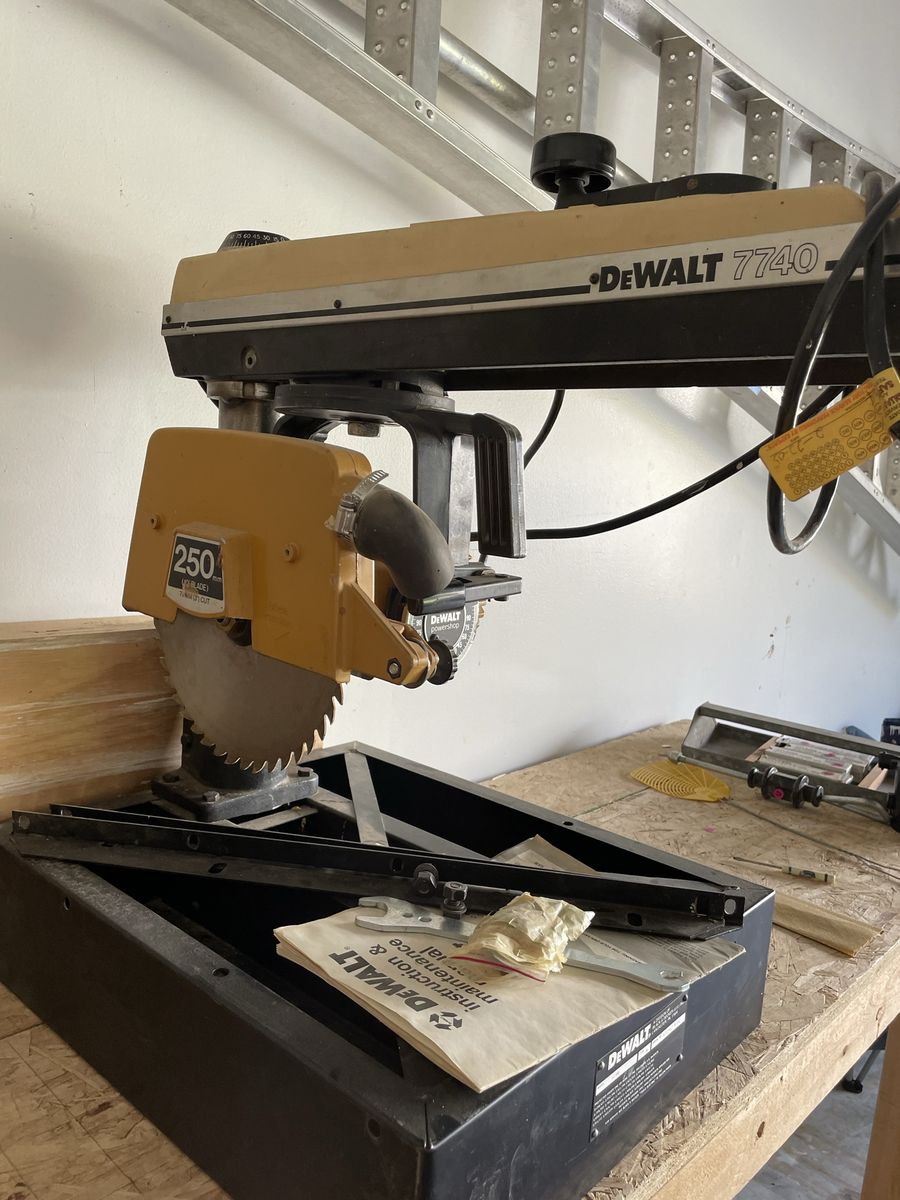 DEWALT 7740 Powershop Radial Arm Saw - 10-inch Blade, Vintage Woodworking Tool