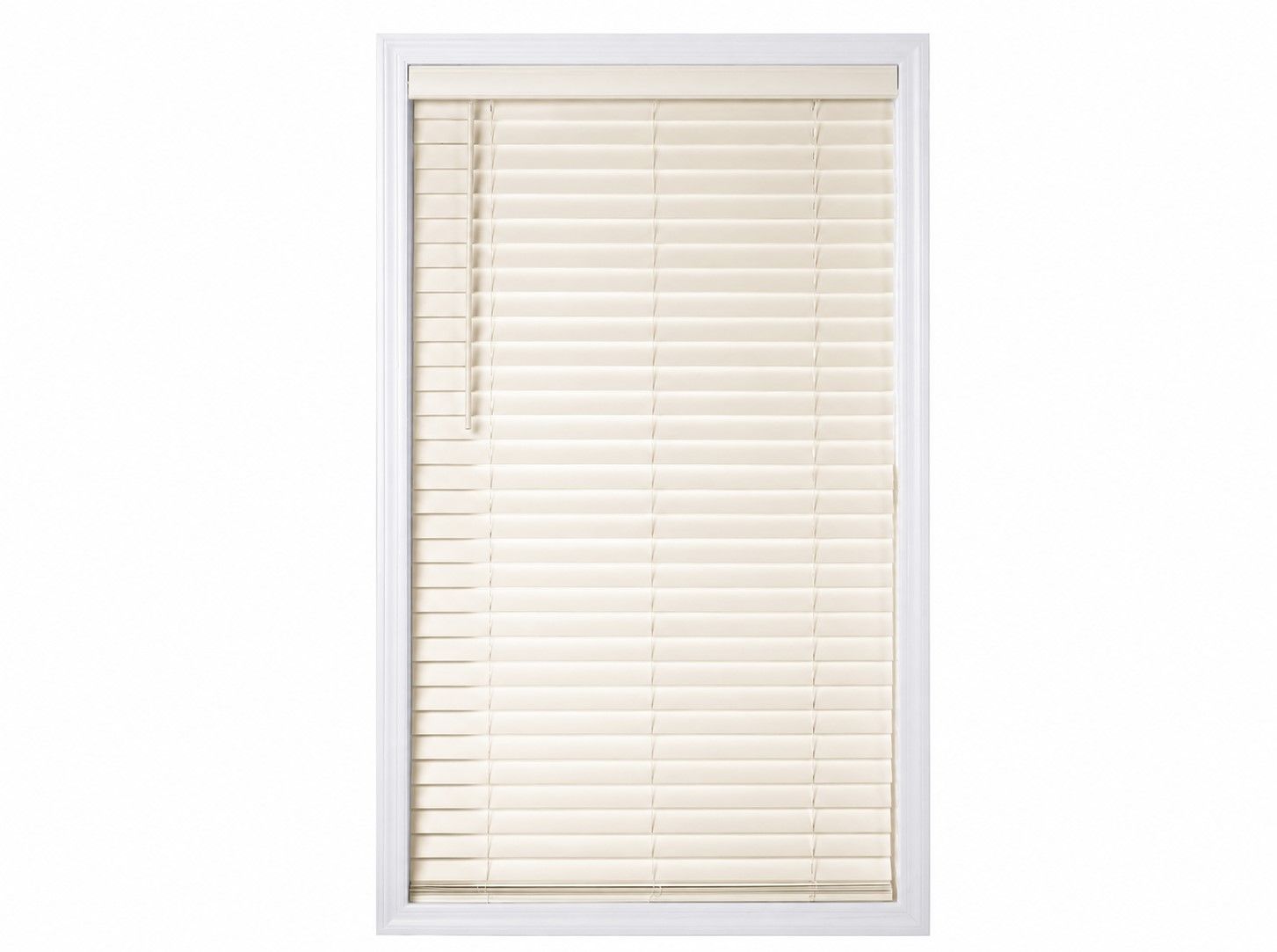 NEW! 2” Faux Wood Cordless Window Blinds Set of 2 – Antique White 34"W x 64"H