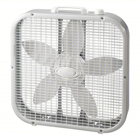 Lasko 20" Box Fan - 3 Speed, Portable Air Circulation in White