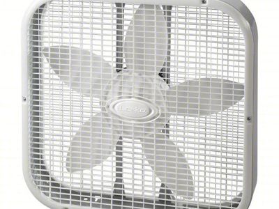 Lasko 20" Box Fan - 3 Speed, Portable Air Circulation in White