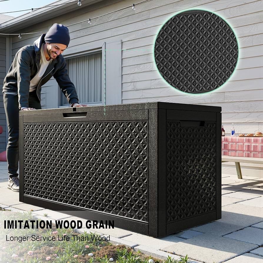 125 Gallon Deck Box Lockable Patio Outdoor