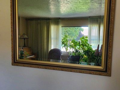 Large Ornate Gold and Black Framed Wall Mirror