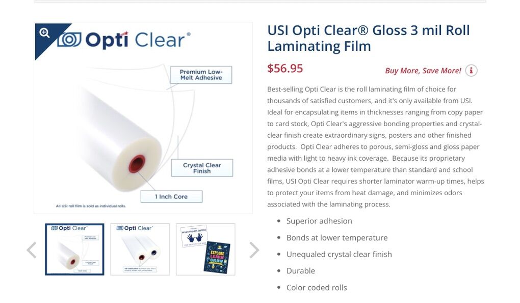 USI Premium Roll Laminating Film