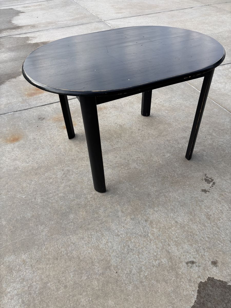 Black Wooden Oval Dining Table / CoffeeTable