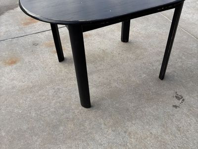 Black Wooden Oval Dining Table / CoffeeTable