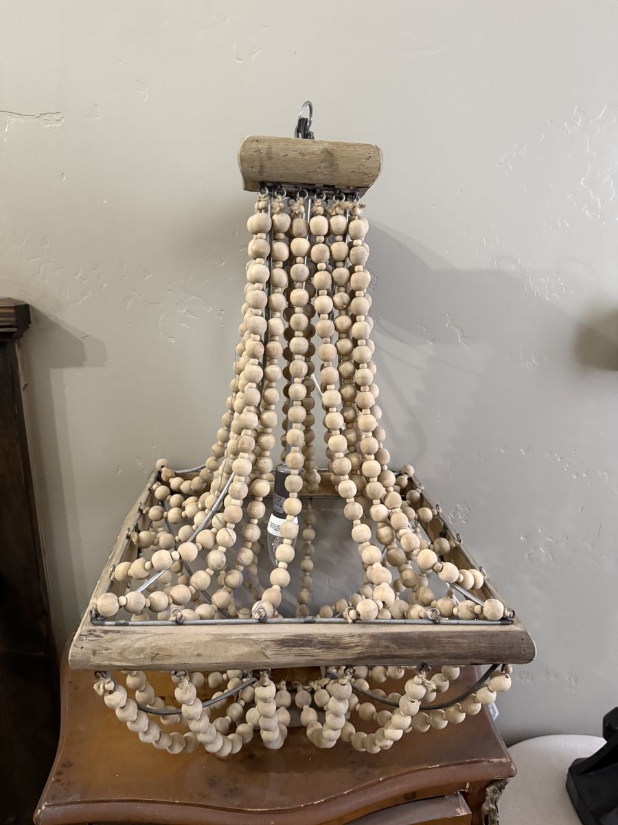 Natural Beaded Lamp