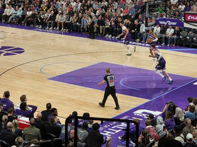 04/01 Denver Nuggets vs Jazz - 3 or 6 Lower Bowl Aisle Seats Row 7 or Row 10, Behind Jazz Bench