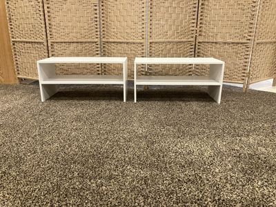 2 - 24” White Closet/ Shoe Shelves