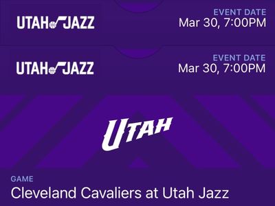 Row 1 3 tickets Cleveland Cavaliers v Utah Jazz