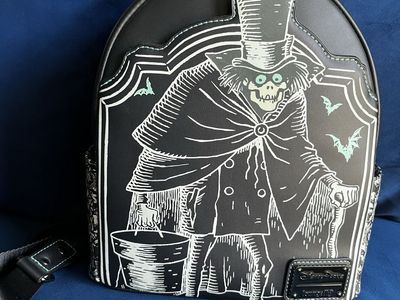 Disney Loungefly Haunted Mansion Hat Box Ghost Glow in Dark Mini Backpack NWT