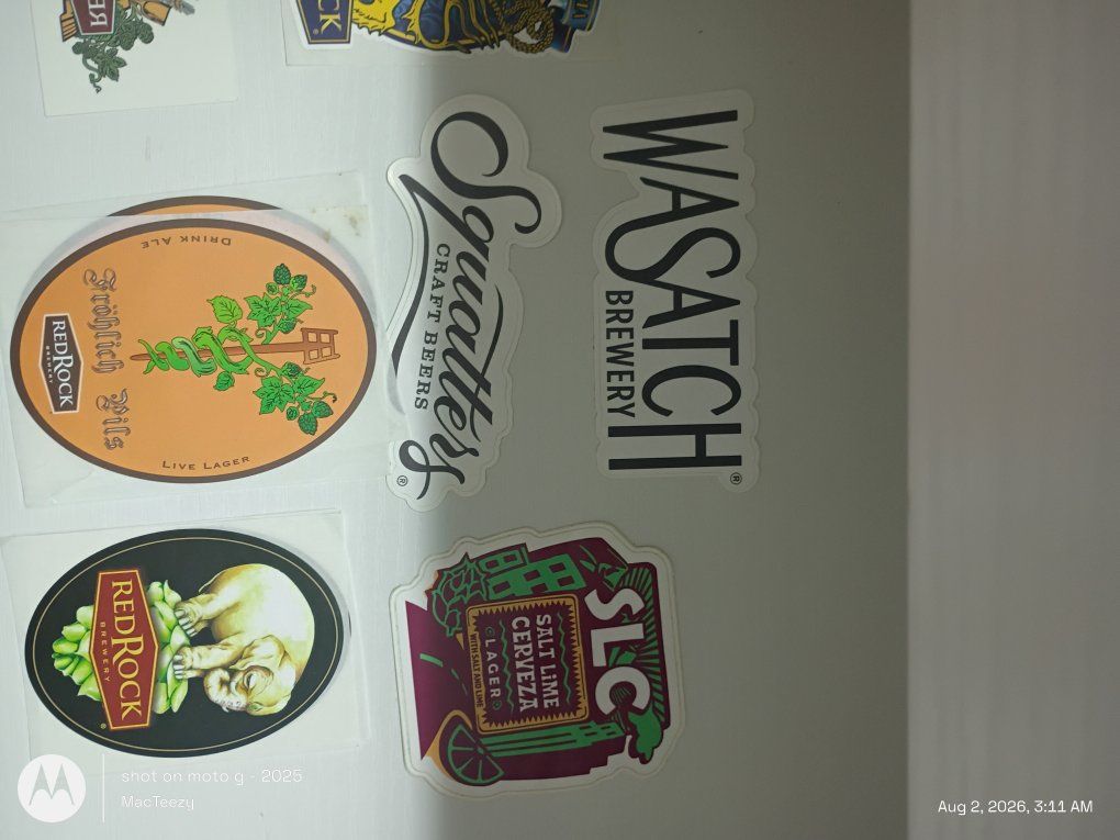 Utah Craft Brewery Sticker Lot - RedRock, Wasatch, Squatters, & More