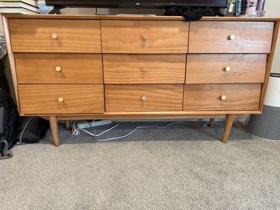 Mid-Century Modern 9-Drawer Dresser