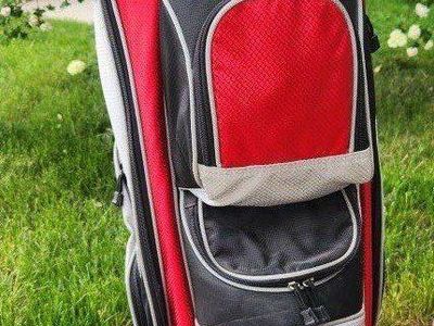 top flite, golf bag w/rain cover, cart
excel cond