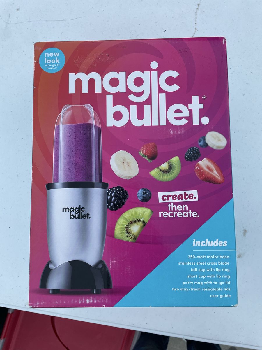 New Magic Bullet 250-Watt Blender and Mixer System with Cups and Lids