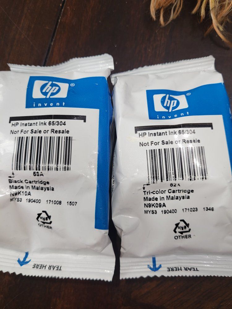 HP Instant Ink 65/304 Black (N9K10A) & Tri-Color (N9K09A) Cartridges