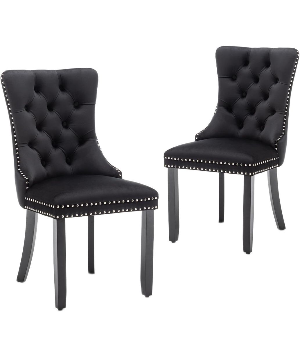 Hixkol velvet dining chairs