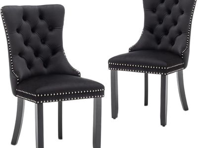 Hixkol velvet dining chairs