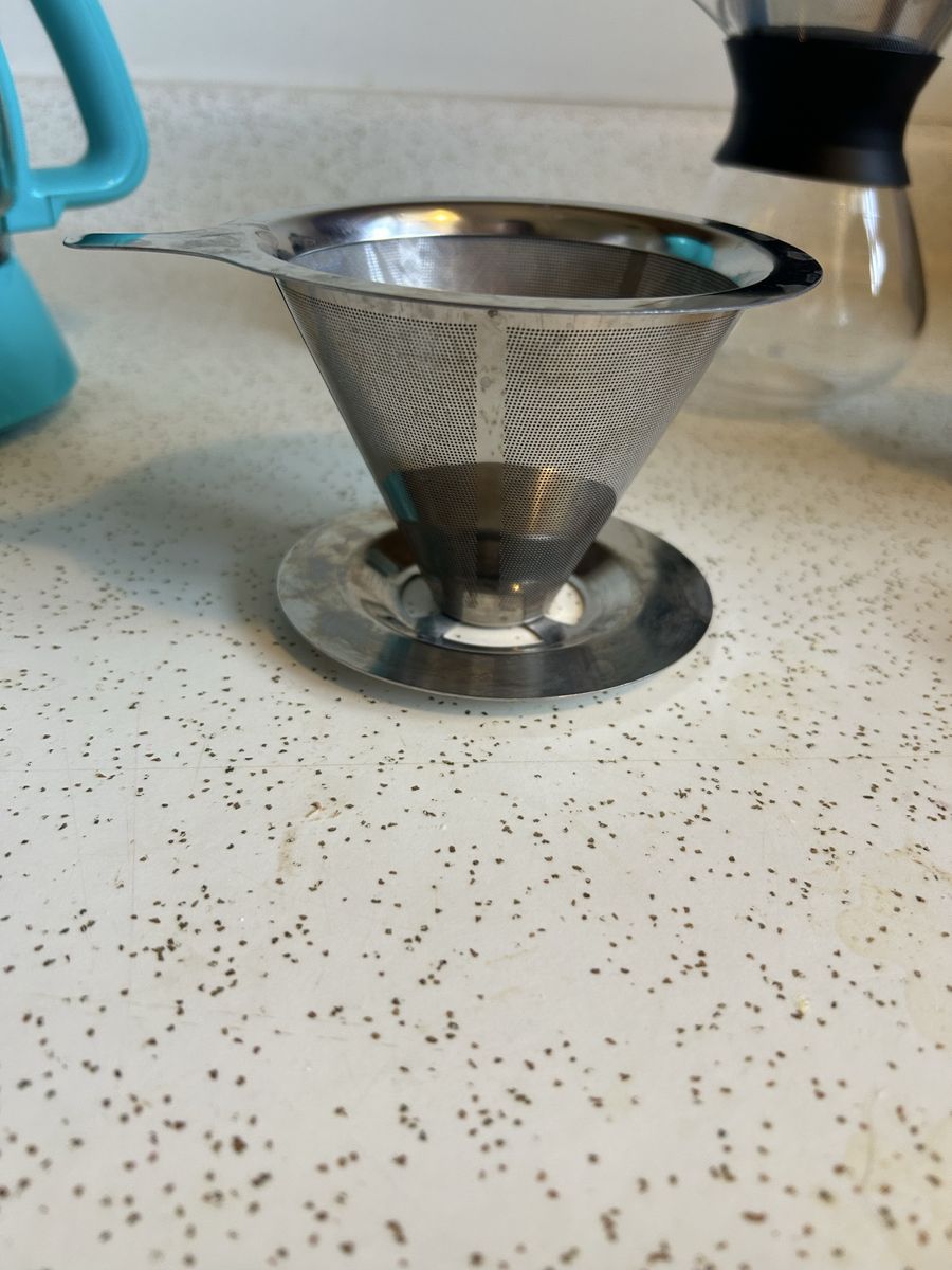 Stainless Steel Reusable Pour Over Coffee Filter Cone Dripper