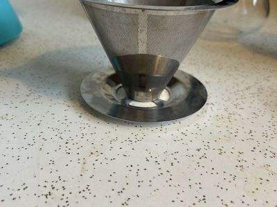 Stainless Steel Reusable Pour Over Coffee Filter Cone Dripper
