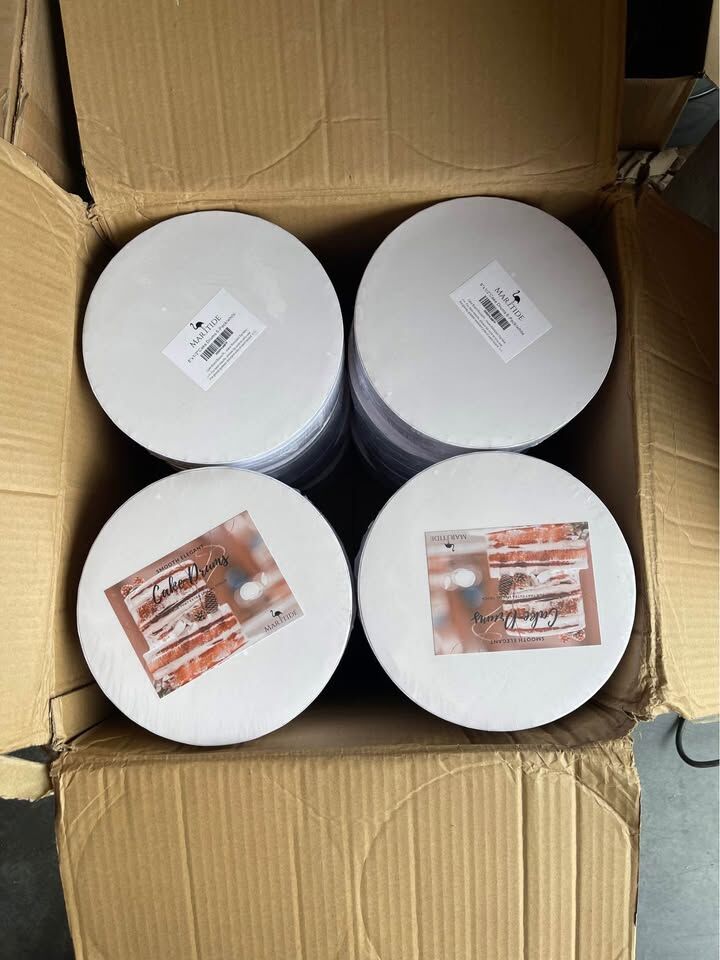 Maritide 6 Inch Cake Board Drums Round, Thick for Heavy Or Multi-Tiered Cakes, Case of 144