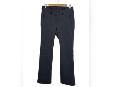 Bogner Fire + Ice Stretchy Softshell Ski Pants Center Back Leg Zip Black US 8