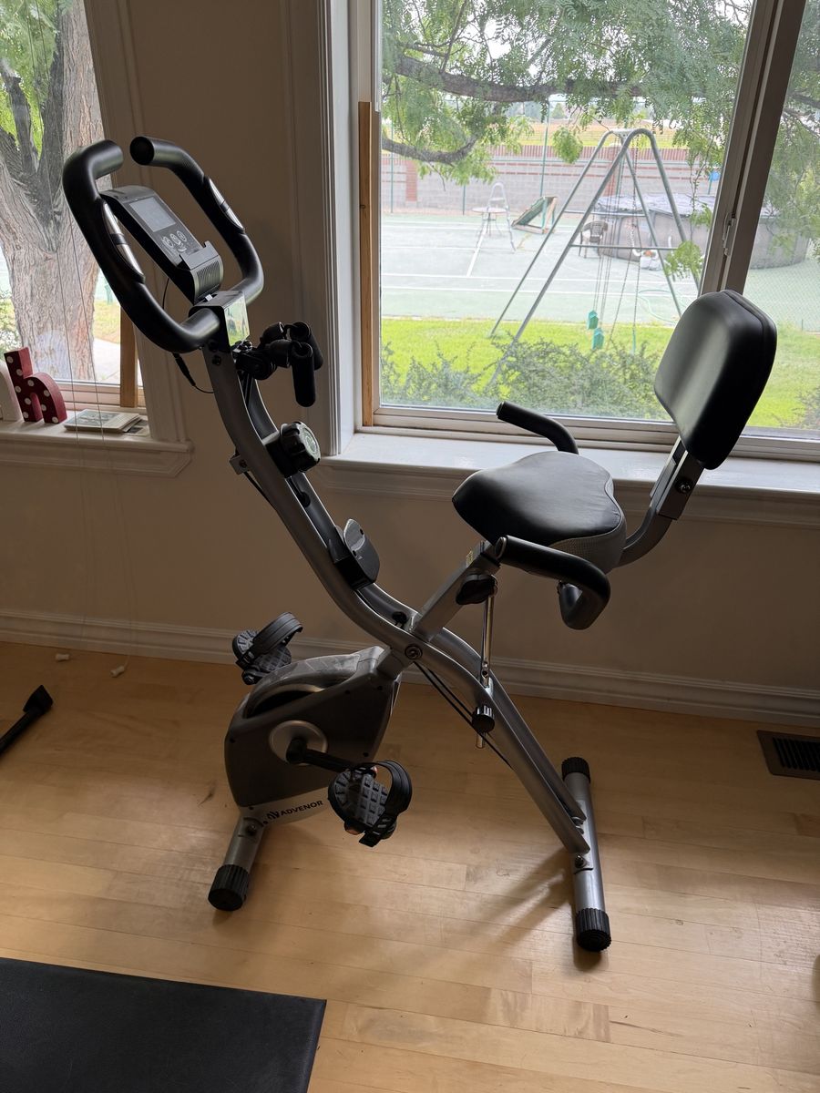 Advenor Folding Exercise Bike - Recumbent & Upright Stationary Bike