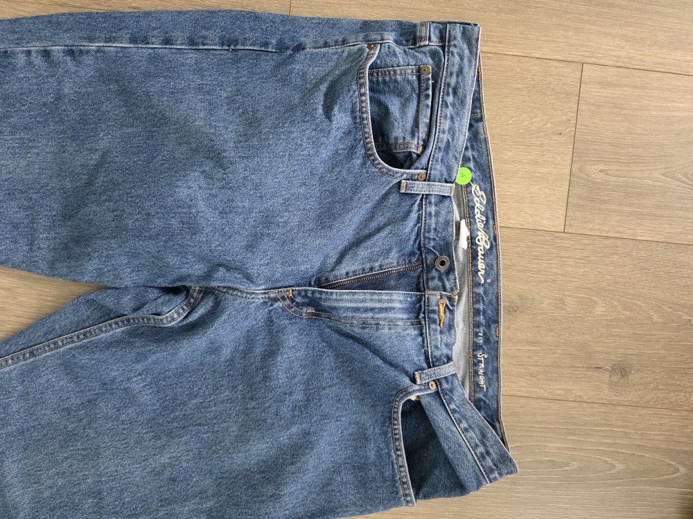 Eddie Bauer Blue Denim Jeans Size 38x30 Straight Fit