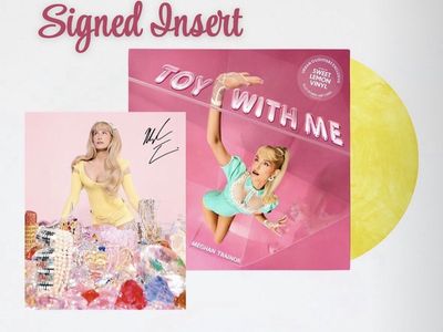 Meghan Trainor-SIGNED Toy With Me-Sweet Lemon Colored Vinyl-Yellow Marbled-UO Exclusive-Autographed Insert-SEALED