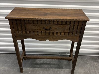 Vintage Carved Wood Console Table