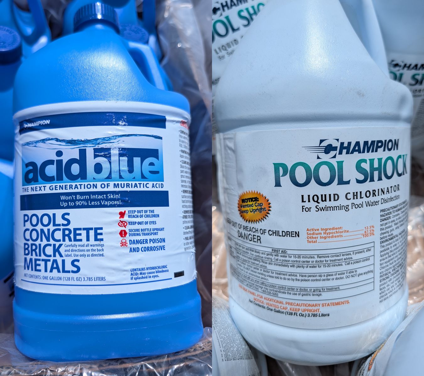 Champion AcidBlue or Pool Shock (Multiple Gallon Jugs Available)